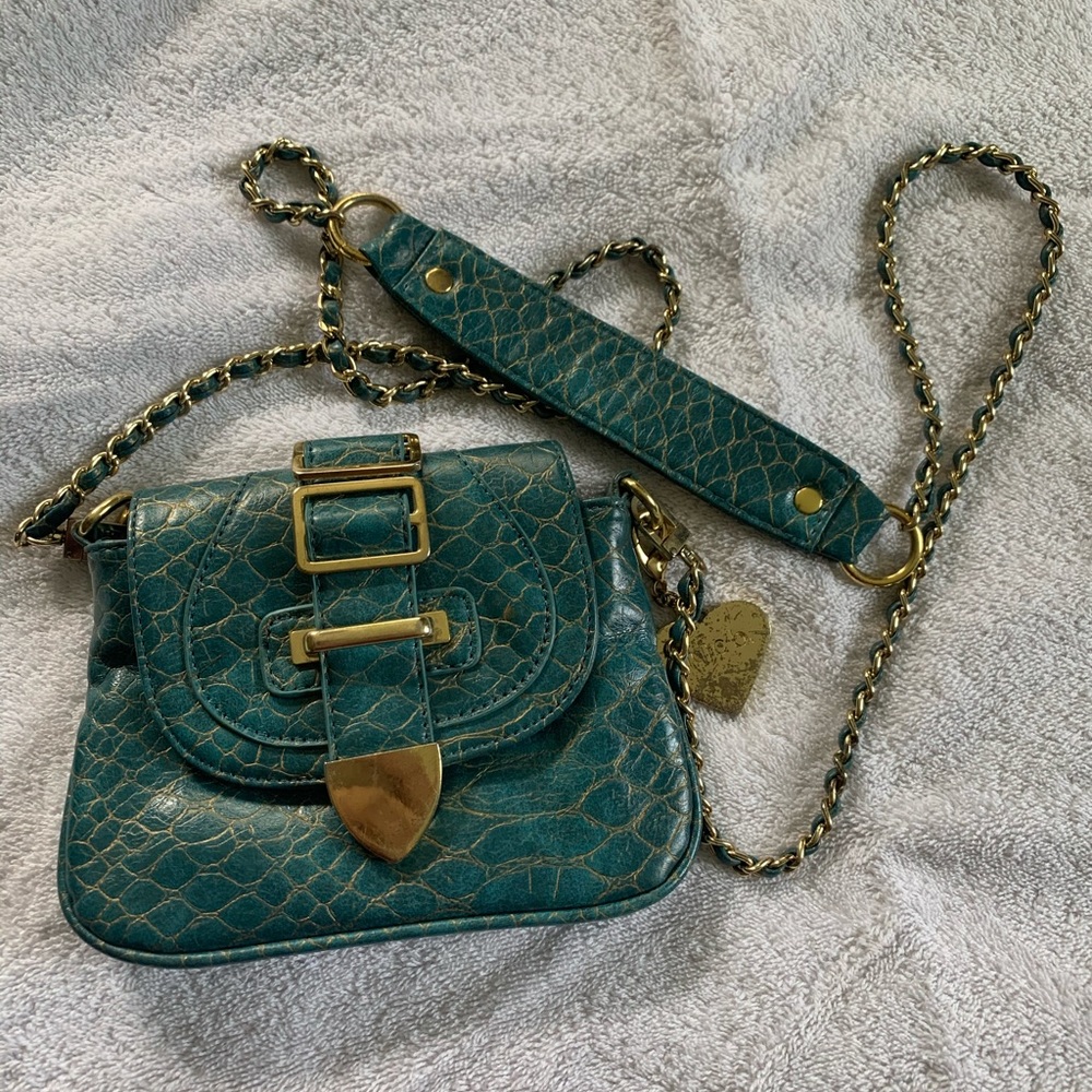 Marc b teal croc crossbody